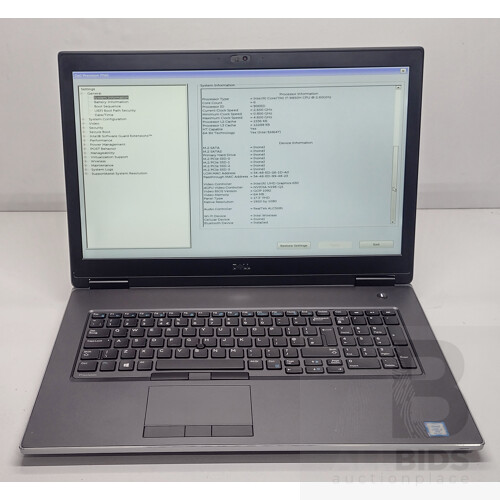 Dell Precision 7740 Intel 9th Gen Core i7vPro (9850H) 2.60GHz-4.60GHz 6-Core CPU 17.3-Inch FHD (1080P) 120Hz Laptop w/Dell Performance Dock - 5+ Months OEM Warranty Remaining