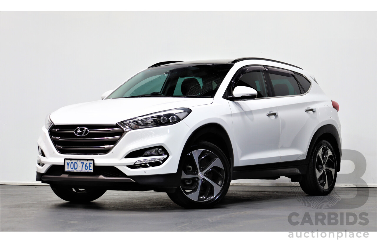 7/2016 Hyundai Tucson Highlander (awd) TLE 4d Wagon White 1.6L Turbo