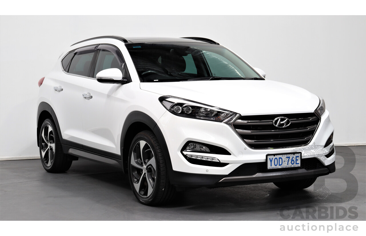 7/2016 Hyundai Tucson Highlander (awd) TLE 4d Wagon White 1.6L Turbo