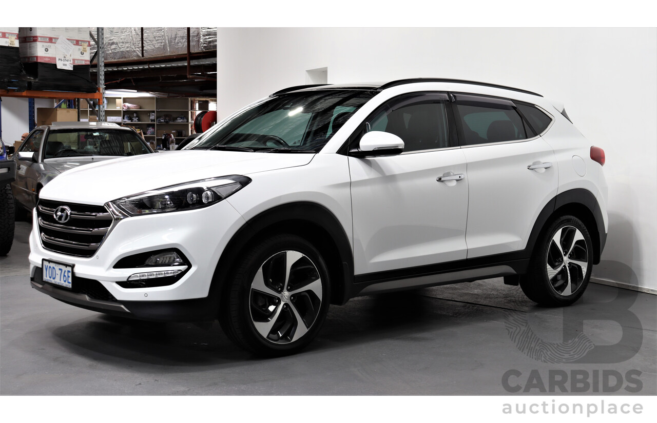 7/2016 Hyundai Tucson Highlander (awd) TLE 4d Wagon White 1.6L Turbo