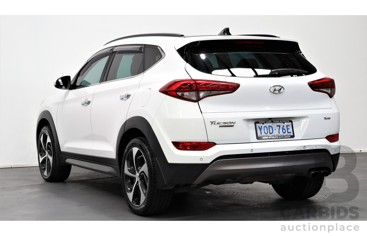 7/2016 Hyundai Tucson Highlander (awd) TLE 4d Wagon White 1.6L Turbo