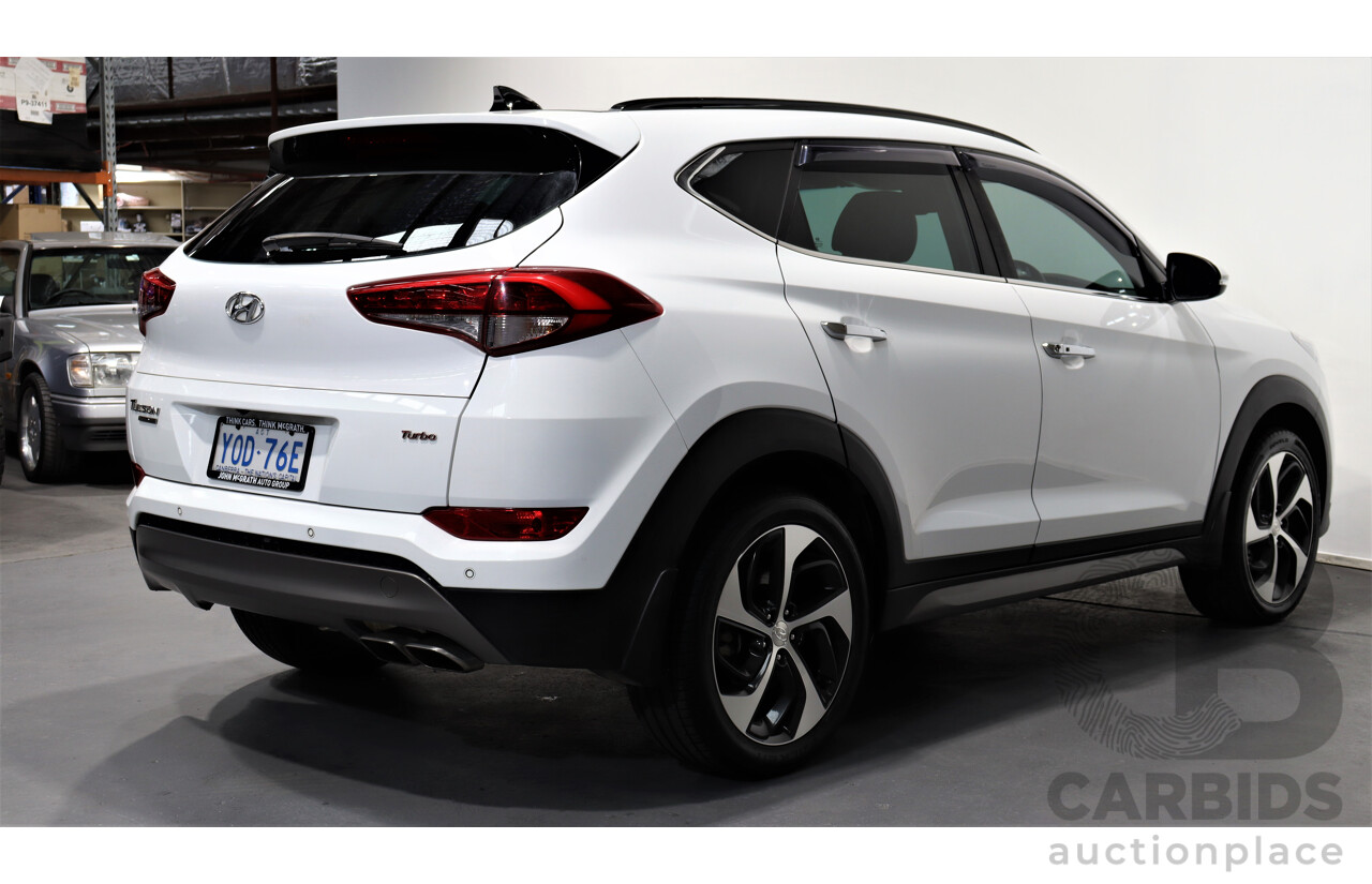 7/2016 Hyundai Tucson Highlander (awd) TLE 4d Wagon White 1.6L Turbo