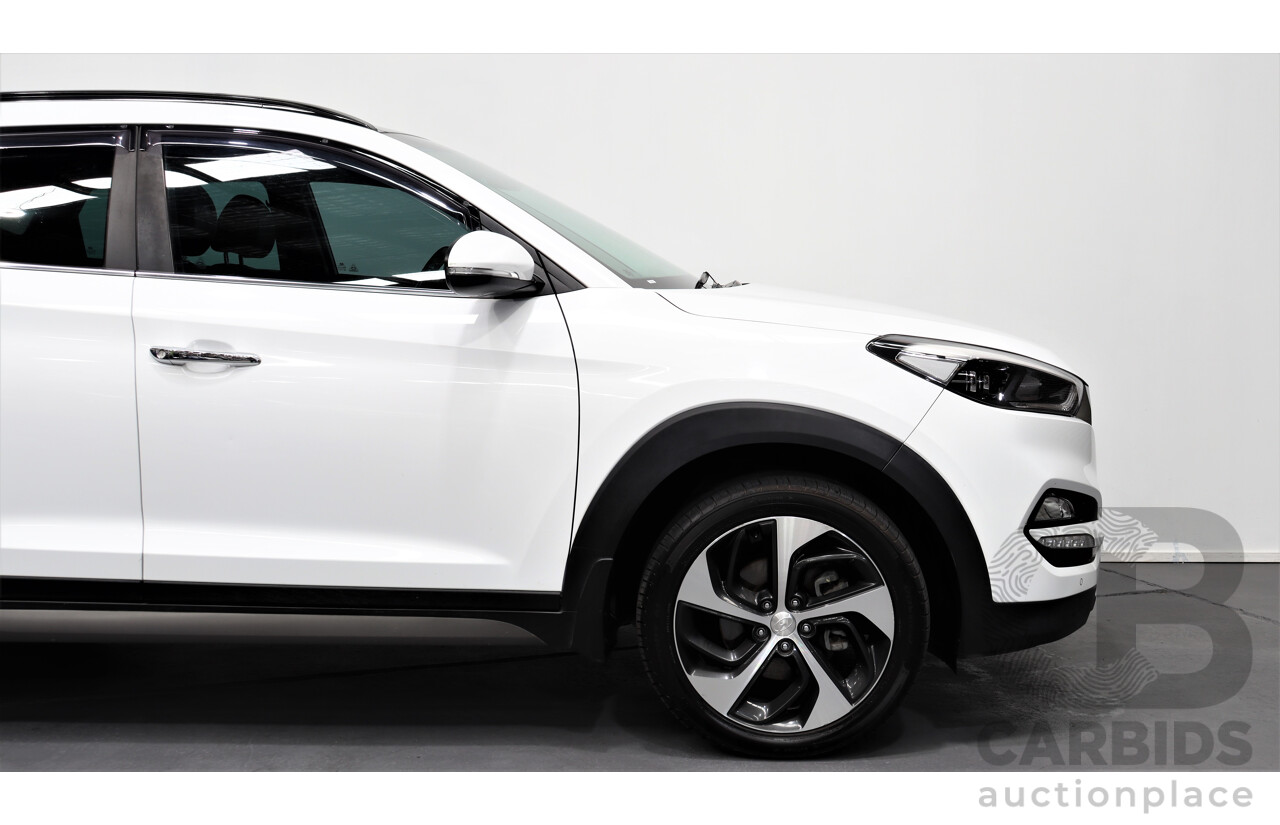 7/2016 Hyundai Tucson Highlander (awd) TLE 4d Wagon White 1.6L Turbo