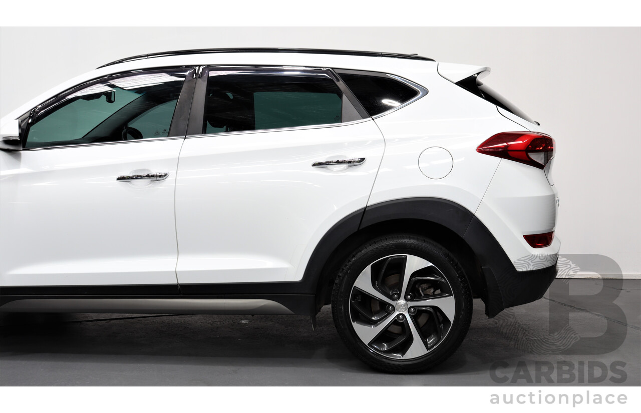 7/2016 Hyundai Tucson Highlander (awd) TLE 4d Wagon White 1.6L Turbo