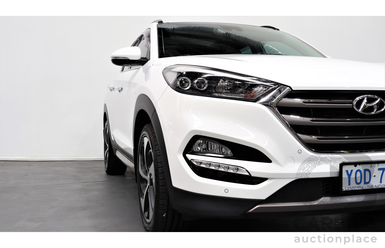 7/2016 Hyundai Tucson Highlander (awd) TLE 4d Wagon White 1.6L Turbo