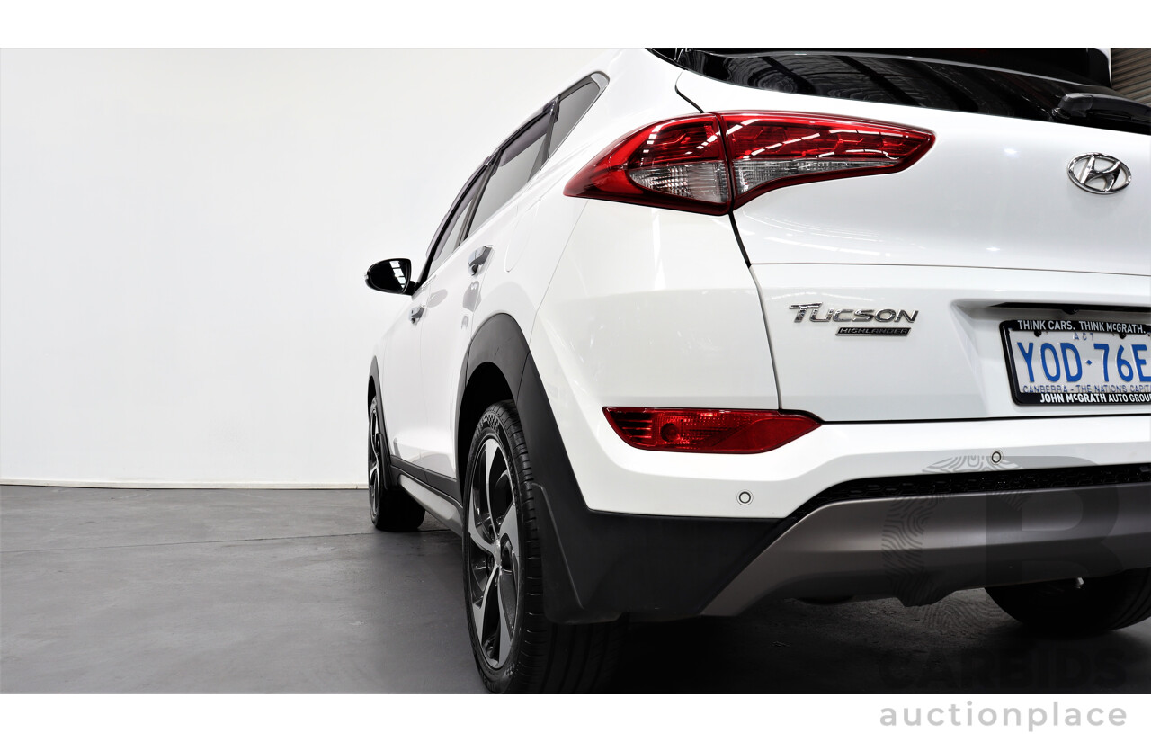 7/2016 Hyundai Tucson Highlander (awd) TLE 4d Wagon White 1.6L Turbo