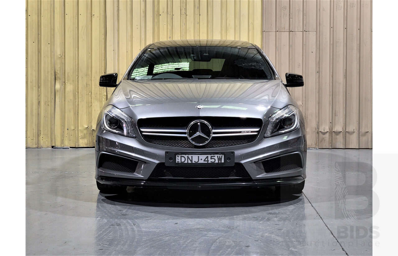 7/2014 Mercedes Benz A45 AMG 176 MY14 5d Hatchback Grey 2.0L Turbo