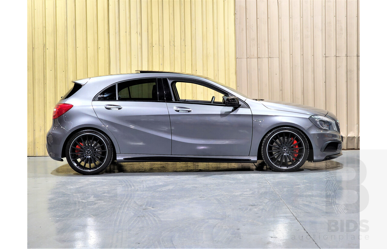 7/2014 Mercedes Benz A45 AMG 176 MY14 5d Hatchback Grey 2.0L Turbo