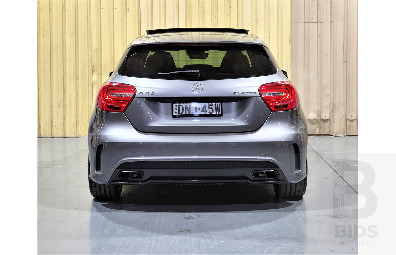 7/2014 Mercedes Benz A45 AMG 176 MY14 5d Hatchback Grey 2.0L Turbo