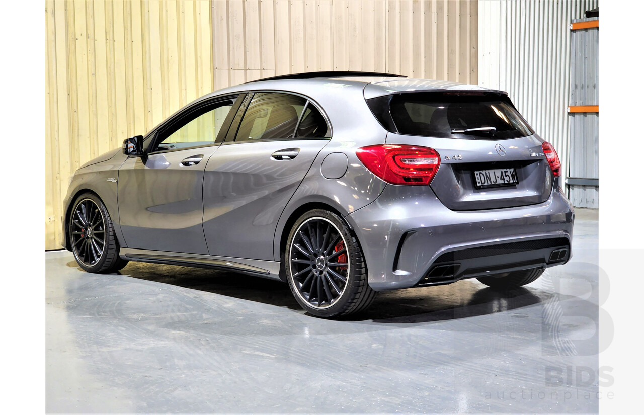 7/2014 Mercedes Benz A45 AMG 176 MY14 5d Hatchback Grey 2.0L Turbo