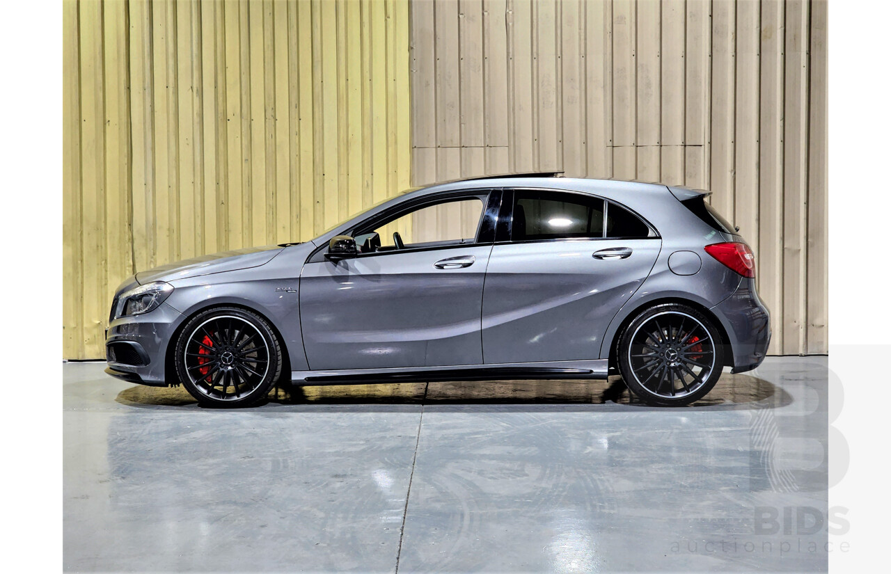 7/2014 Mercedes Benz A45 AMG 176 MY14 5d Hatchback Grey 2.0L Turbo