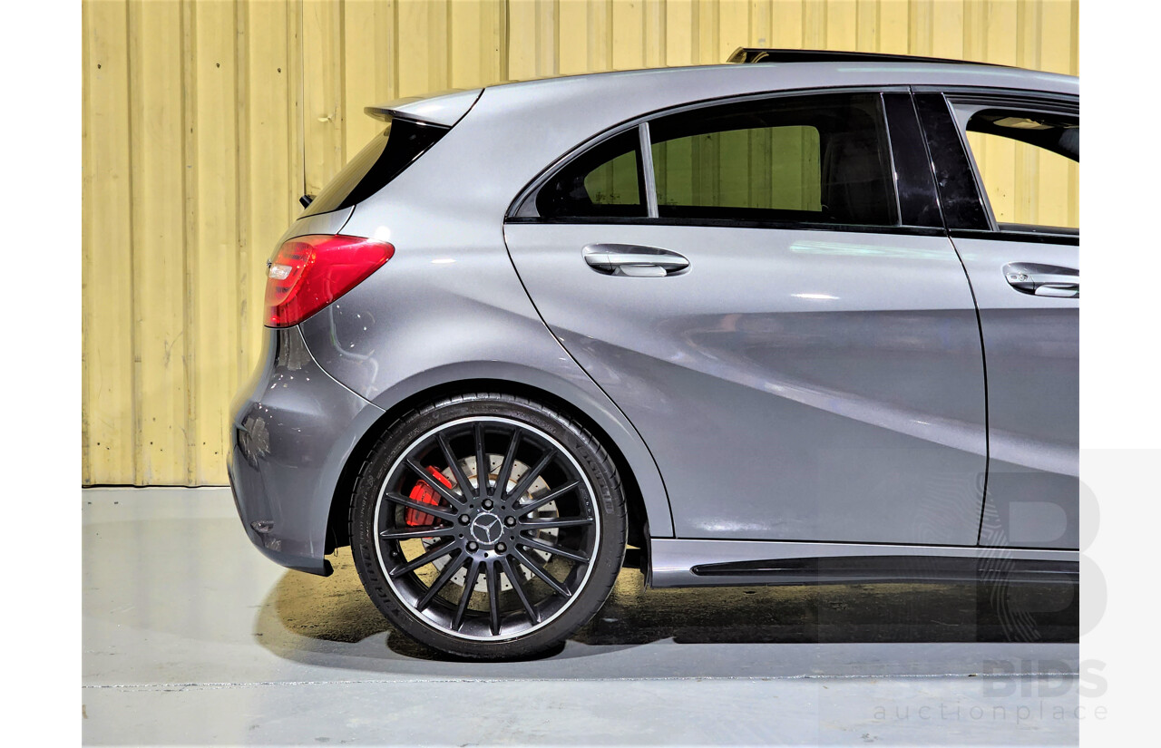 7/2014 Mercedes Benz A45 AMG 176 MY14 5d Hatchback Grey 2.0L Turbo