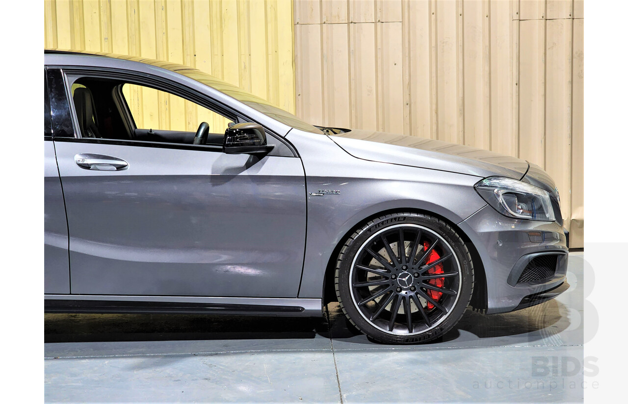 7/2014 Mercedes Benz A45 AMG 176 MY14 5d Hatchback Grey 2.0L Turbo