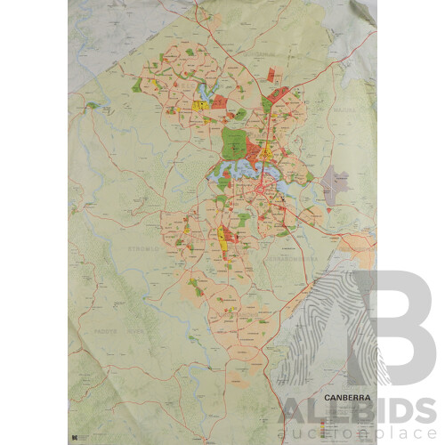 Collection Ten Maps Relating to the Canberra & Queanbeyan and District Including Queanbeyan Planning Sceme Map 1973, 1 to 50000 Canberra and More