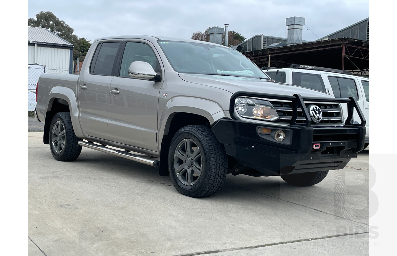 3/2014 Volkswagen Amarok Tdi420 (4x4) 2H MY14 Dual Cab Utility Beige 2.0L