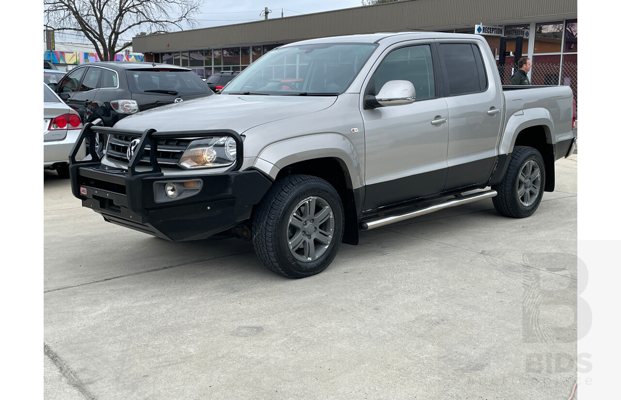 3/2014 Volkswagen Amarok Tdi420 (4x4) 2H MY14 Dual Cab Utility Beige 2.0L