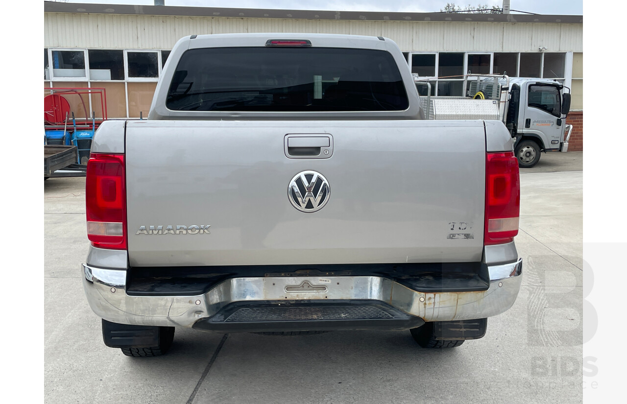 3/2014 Volkswagen Amarok Tdi420 (4x4) 2H MY14 Dual Cab Utility Beige 2.0L