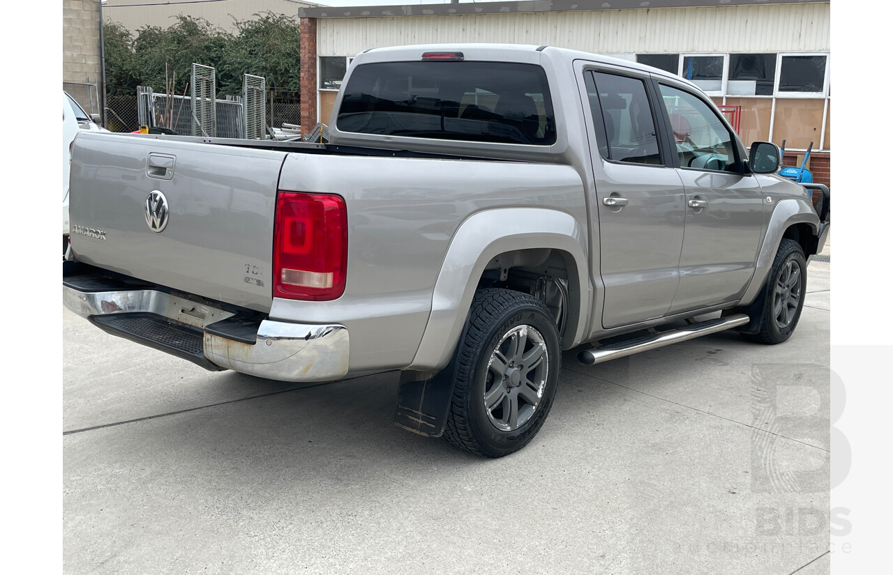 3/2014 Volkswagen Amarok Tdi420 (4x4) 2H MY14 Dual Cab Utility Beige 2.0L