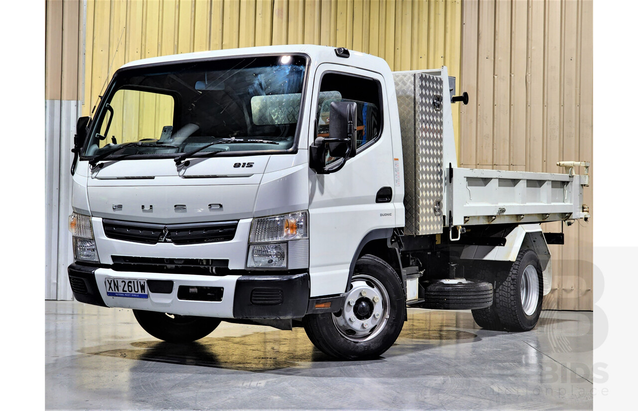 7/2020 Mitsubishi Fuso 815 TF Canter NB2 Tipper Truck 2d White 3.0L Turbo Diesel