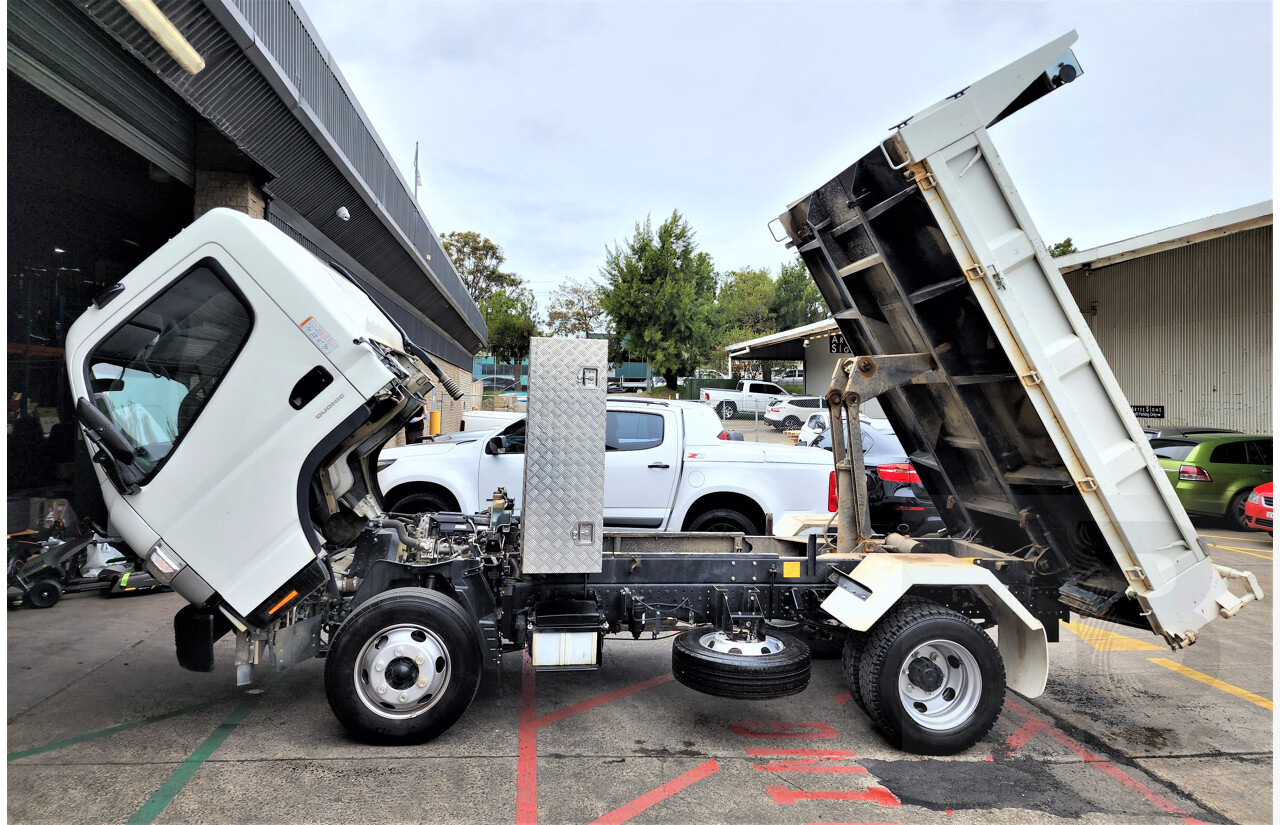 7/2020 Mitsubishi Fuso 815 TF Canter NB2 Tipper Truck 2d White 3.0L Turbo Diesel