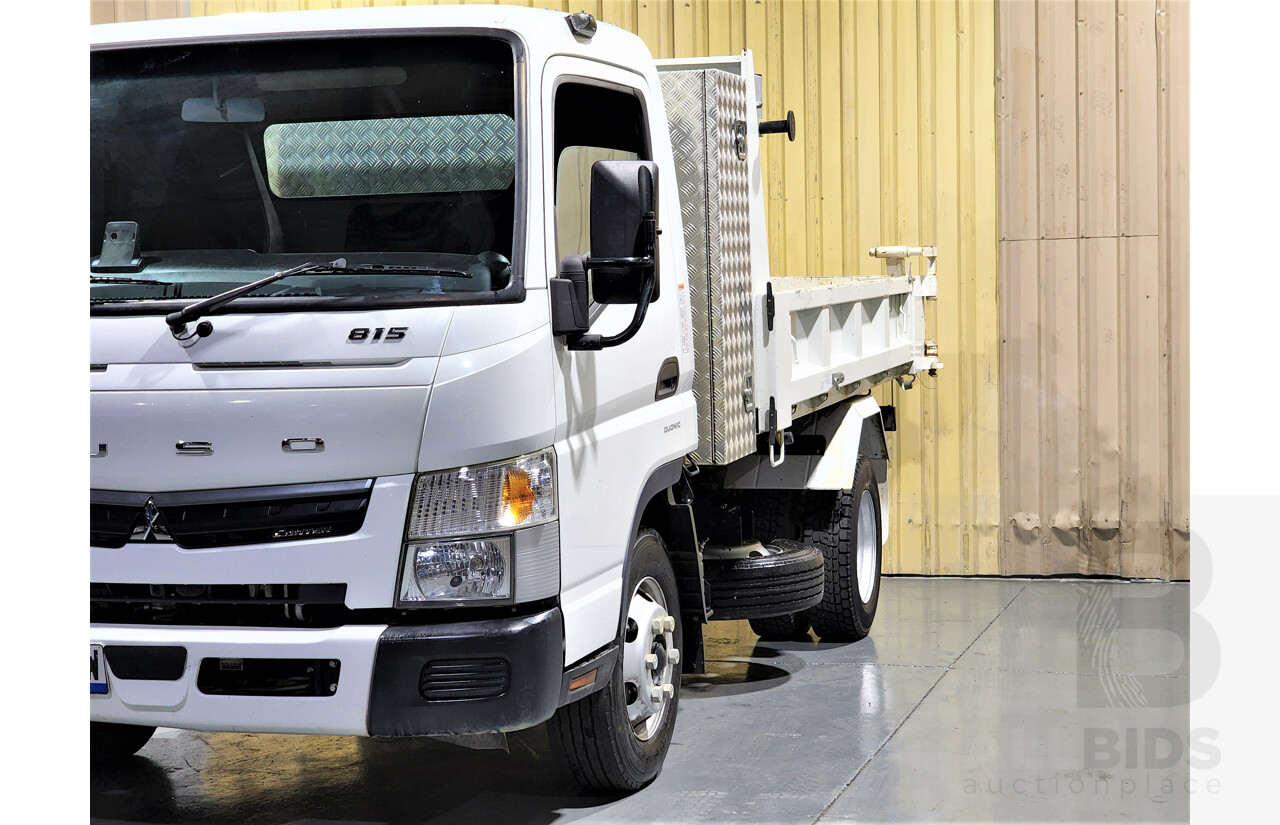 7/2020 Mitsubishi Fuso 815 TF Canter NB2 Tipper Truck 2d White 3.0L Turbo Diesel