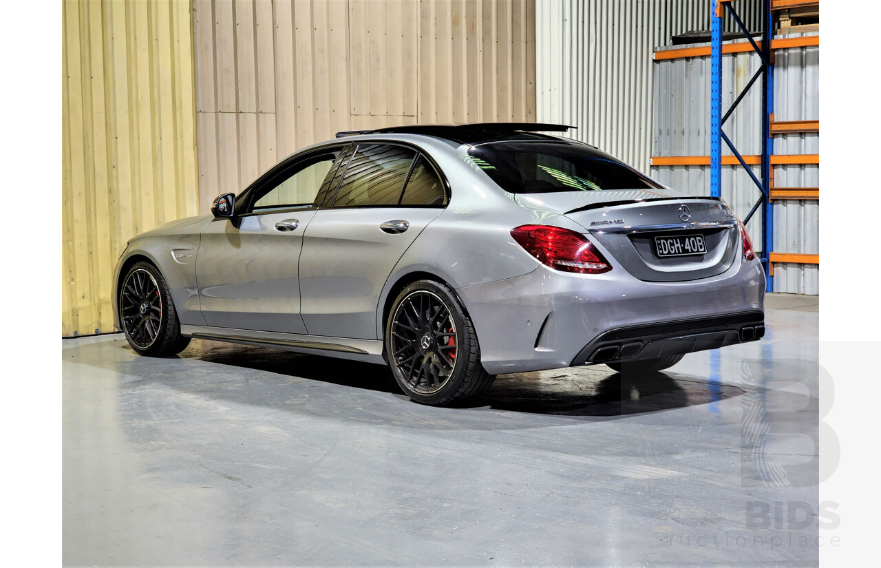 5/2016 Mercedes Benz C63 S AMG 205 4d Sedan Gunmetal Grey 4.0L Twin Turbo V8