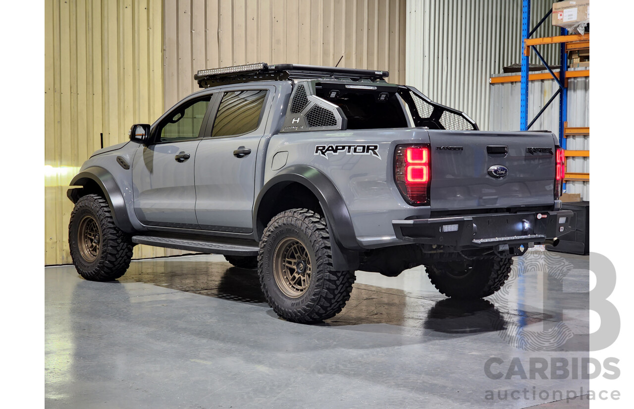 6/2018 Ford Ranger Raptor (4x4) PX MKII Dual Cab Utility Grey 2.0L Turbo Diesel - Modified