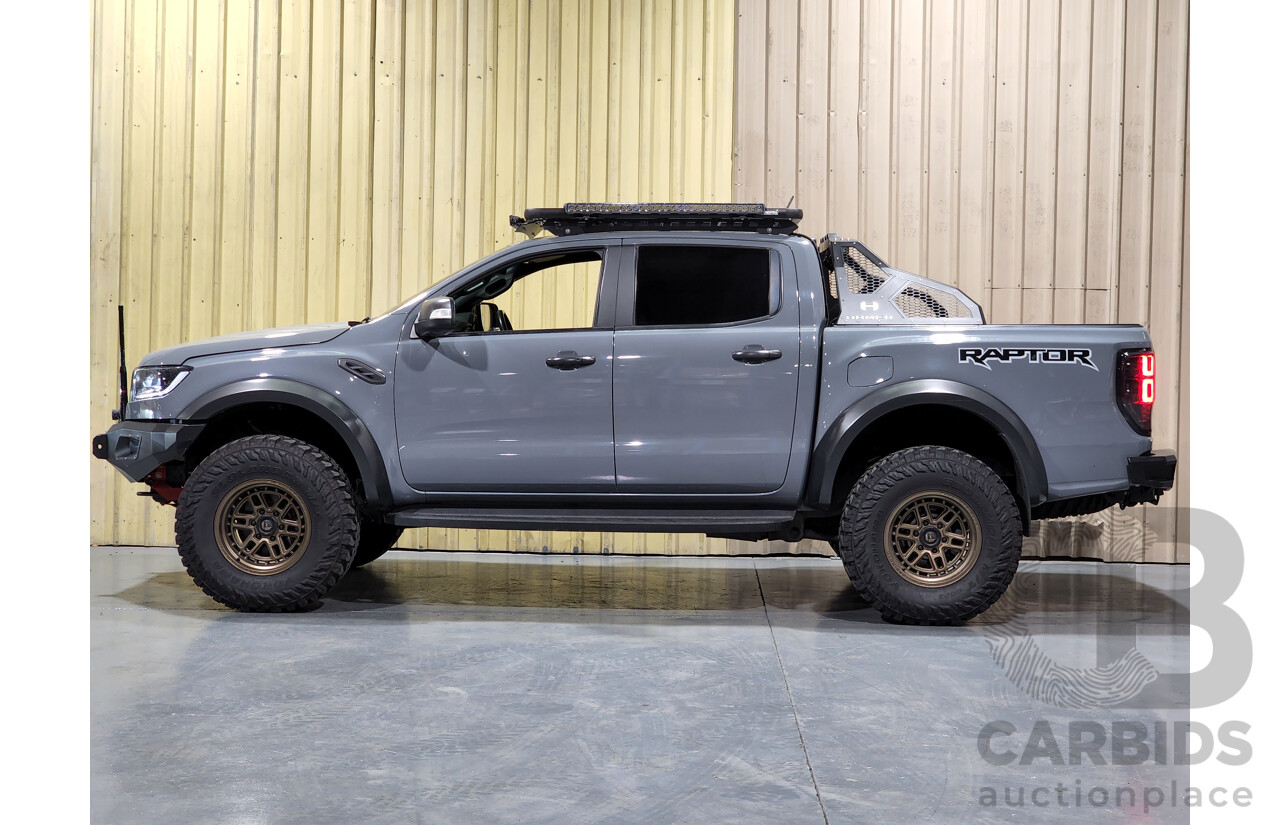 6/2018 Ford Ranger Raptor (4x4) PX MKII Dual Cab Utility Grey 2.0L Turbo Diesel - Modified