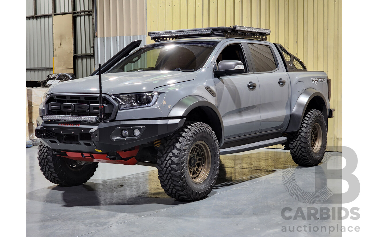 6/2018 Ford Ranger Raptor (4x4) PX MKII Dual Cab Utility Grey 2.0L Turbo Diesel - Modified