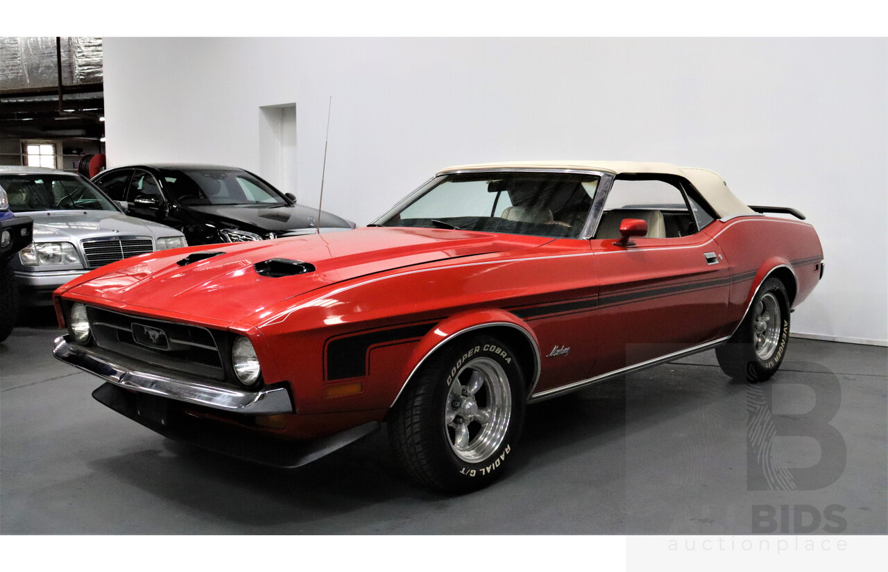 1/1971 Ford Mustang 2d Convertible Red 5.8L V8