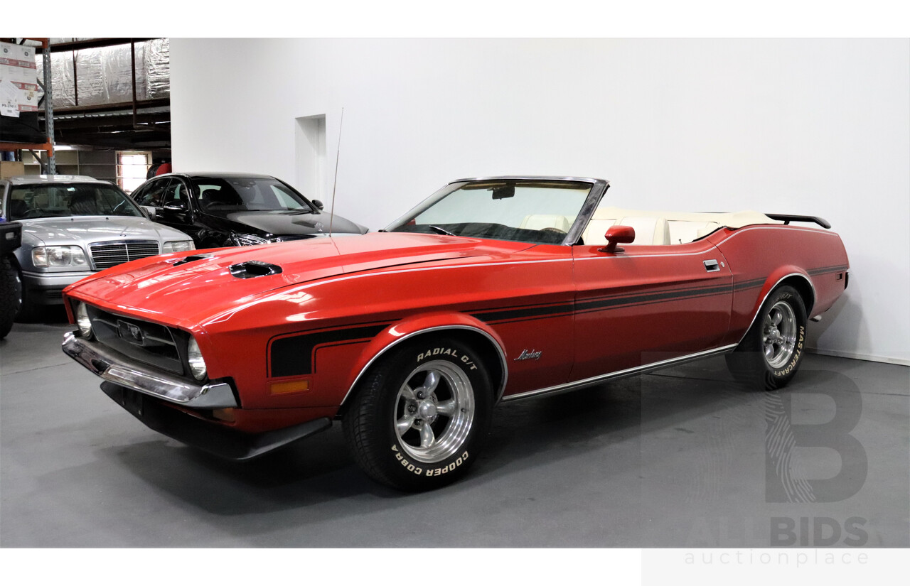 1/1971 Ford Mustang 2d Convertible Red 5.8L V8