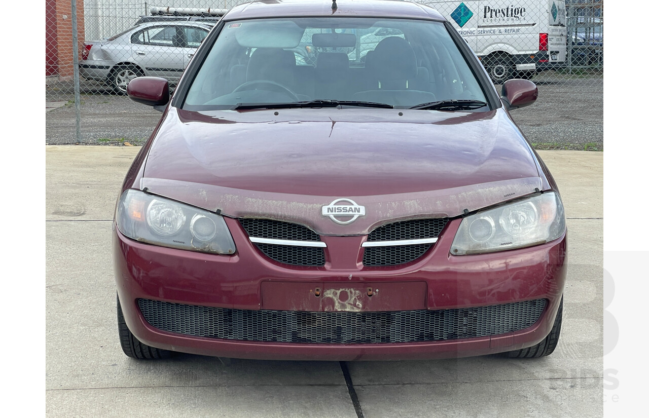 3/2004 Nissan Pulsar Q N16 MY03 5d Hatchback Maroon 1.8L