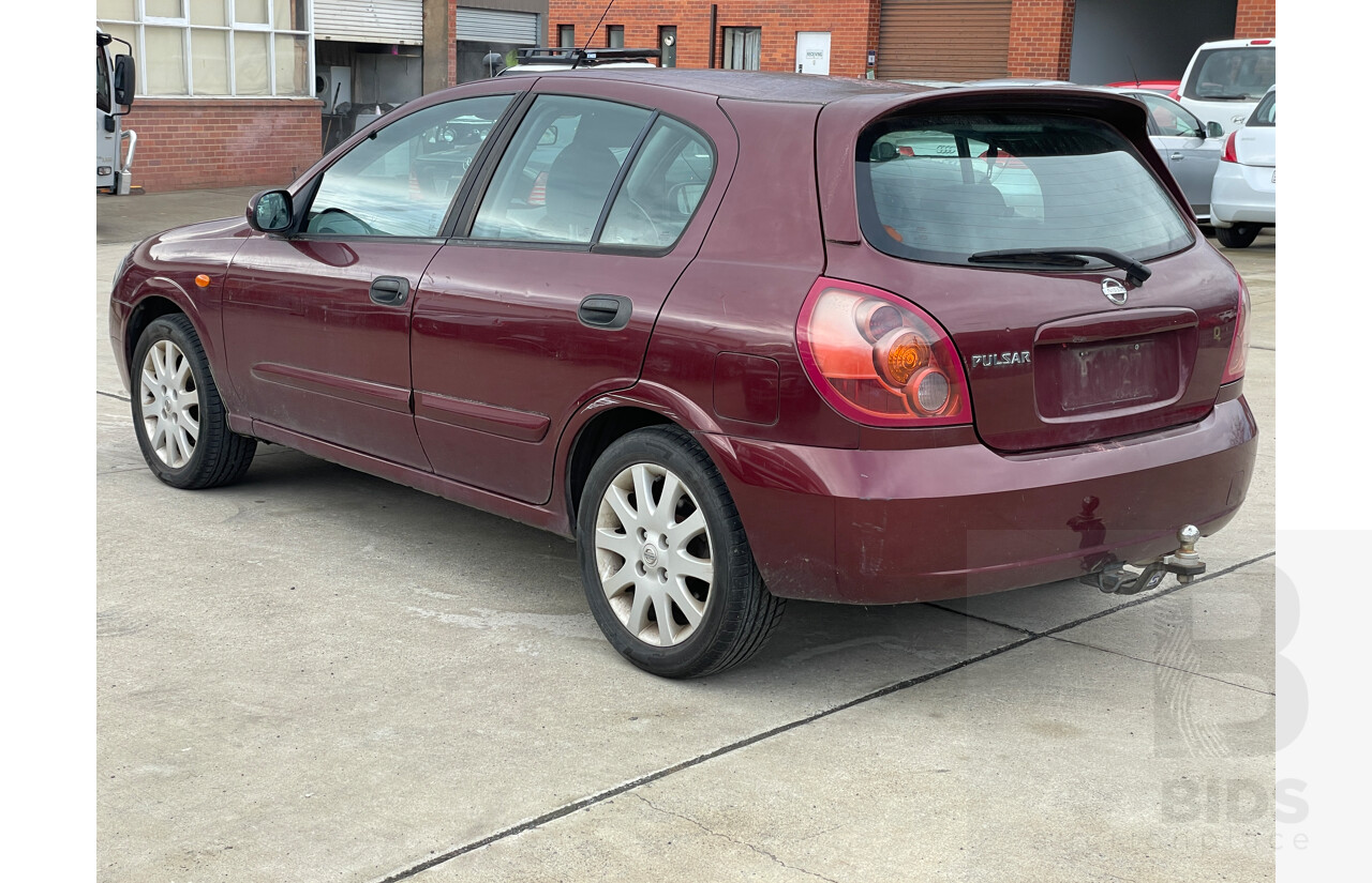 3/2004 Nissan Pulsar Q N16 MY03 5d Hatchback Maroon 1.8L