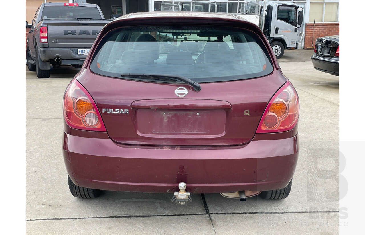 3/2004 Nissan Pulsar Q N16 MY03 5d Hatchback Maroon 1.8L