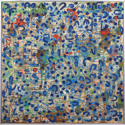 Pat Vaughan Flood (1919-2017), Visual Music 1968, Acrylic on Canvas, 96.5 x 96.5 cm