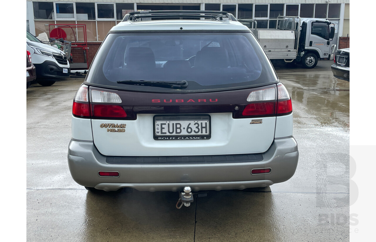 3/2003 Subaru Outback H6 Luxury MY03 4d Wagon White 3.0L