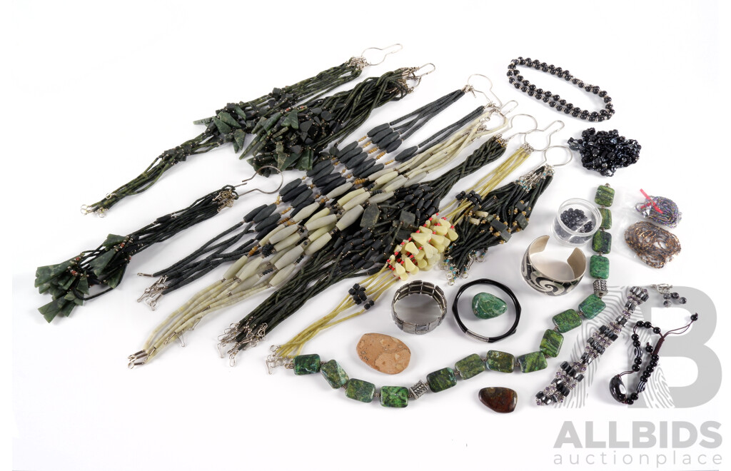 Large Collection of Multiple Necklaces, Bracelets, Semi-Precious Stones and Costume Jewellery