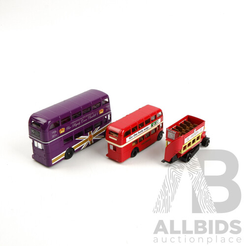 Three Boxed Buses, Including Corgi Routemaster celebrating 90th Birthday of Queen Elizabeth II and More