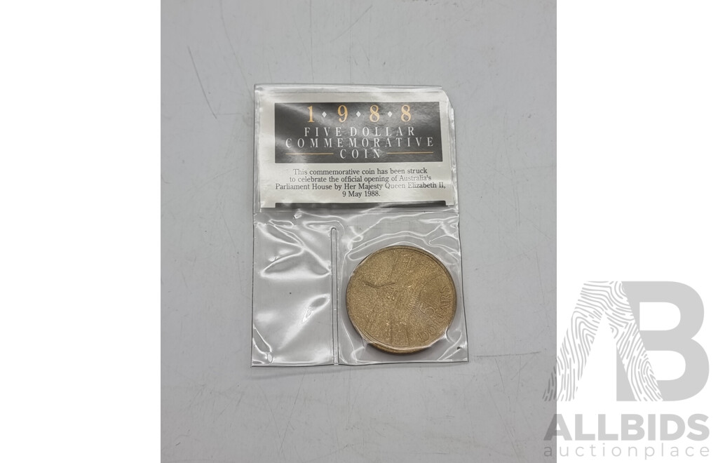 RAM 1988 $2 Silver Proof Coin and $5 Commemorative Coin