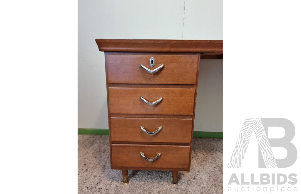 Vintage Retro Student Desk and Chair