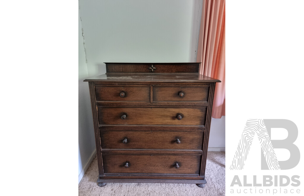 Vintage Oak Bedroom Suite - Mid 20th Century