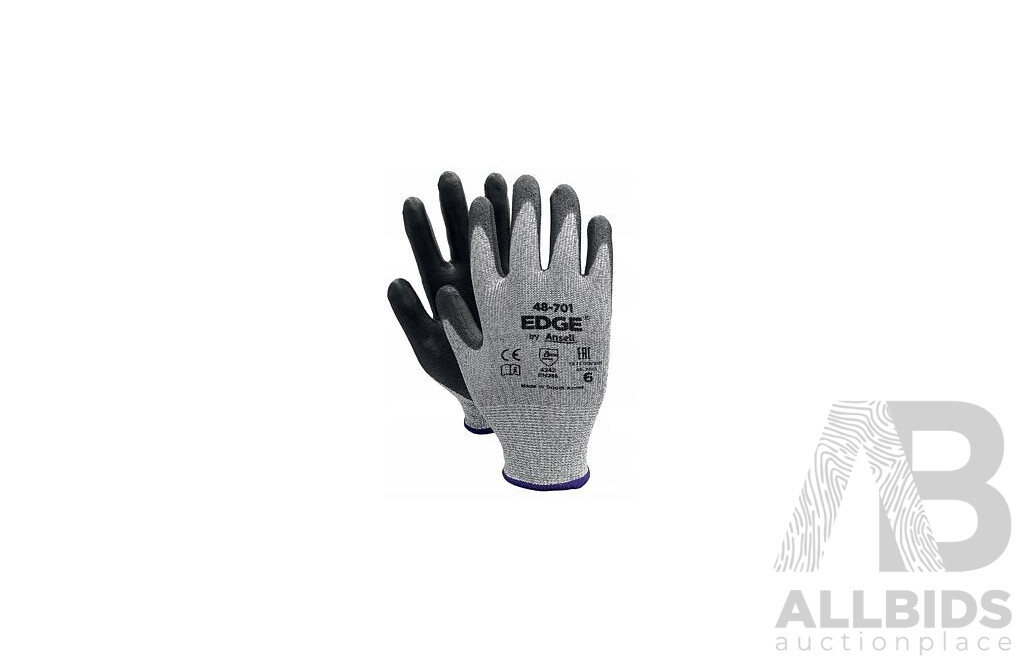 Ansell Edge 48-701 Polyester Liner With Polyurethane Palm Glove (38 Pairs) - Total ORP $267.90