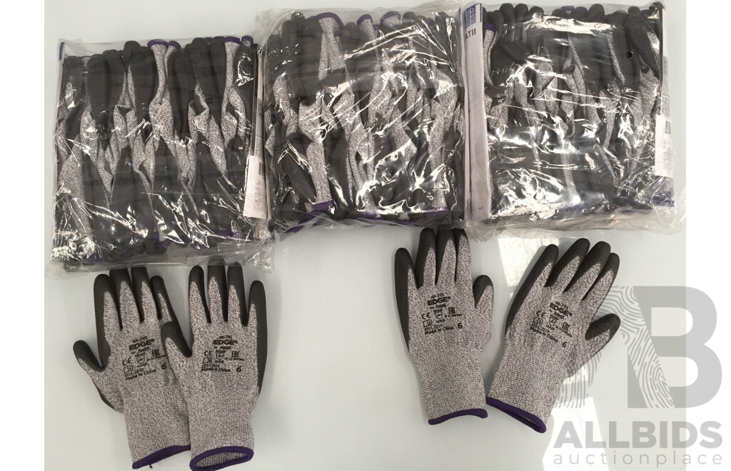 Ansell Edge 48-701 Polyester Liner With Polyurethane Palm Glove (38 Pairs) - Total ORP $267.90