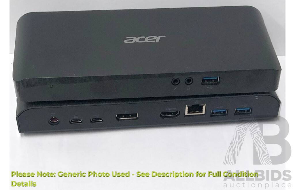 Acer (GPD02) USB Type-C Dock W/ Power Supply & USB-C Cable - Lot of Five