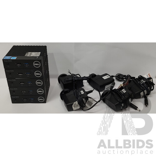 Dell (N10D001) Intel Atom (x5-Z8350) 1.44GHz - 1.92GHz 4-Core CPU Thin Client - Lot of Five