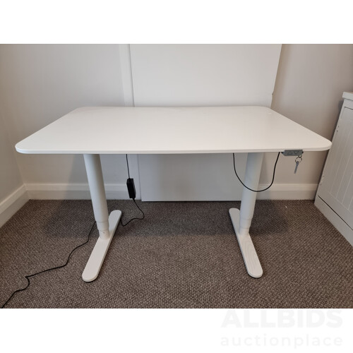 Ikea BEKANT Electronic Sit and Stand Desk - White