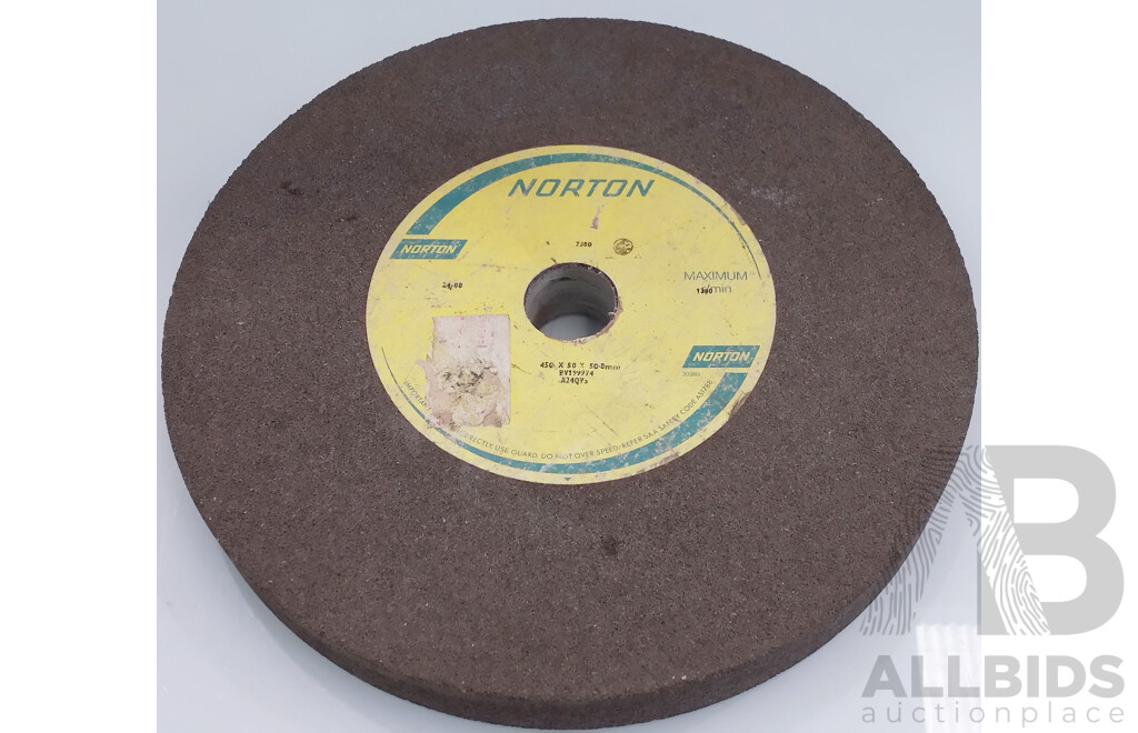 Norton 450mm General Purpose Grinding Wheel - New - ORP $355.00