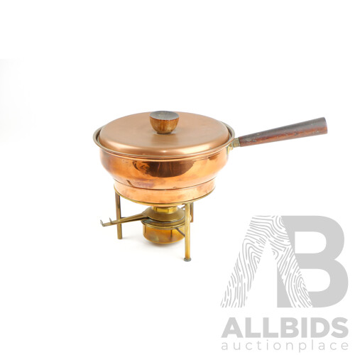 Vintage Copper Fondue Set with Spirit Burner