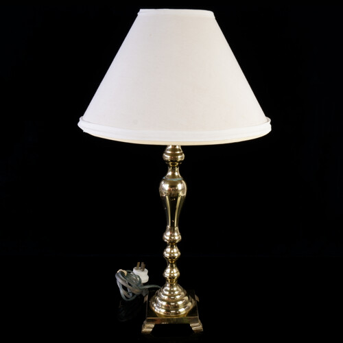 Vintage Tall Brass Table Lamp