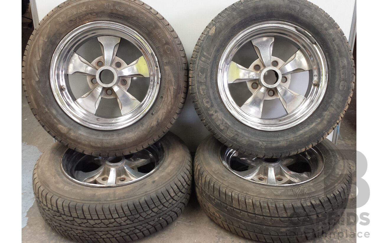 Holden Torana 13 Inch Mag Wheels With Tyres - Lot of Four